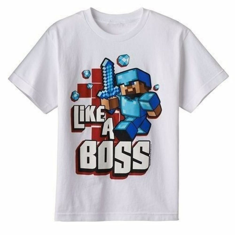 Minecraft Like A Boss Youth's T-Shirt
